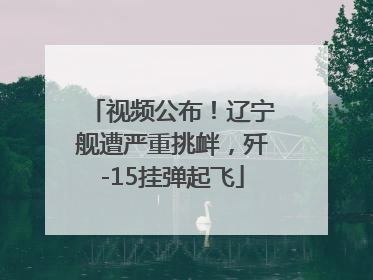 视频公布！辽宁舰遭严重挑衅，歼-15挂弹起飞