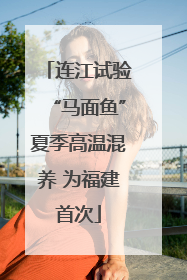 连江试验“马面鱼”夏季高温混养 为福建首次