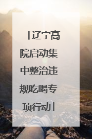 辽宁高院启动集中整治违规吃喝专项行动