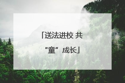 送法进校 共“童”成长