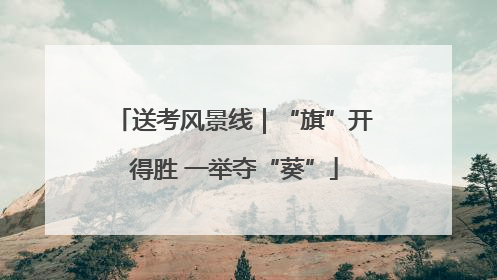 送考风景线｜“旗”开得胜 一举夺“葵”