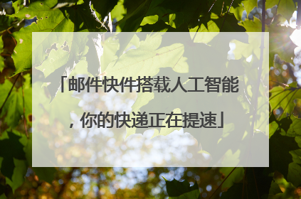 邮件快件搭载人工智能，你的快递正在提速