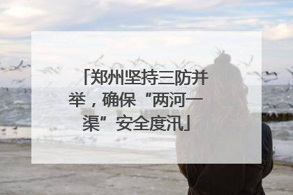 郑州坚持三防并举，确保“两河一渠”安全度汛