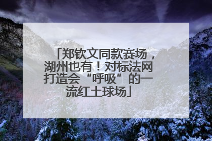 郑钦文同款赛场，湖州也有！对标法网打造会“呼吸”的一流红土球场
