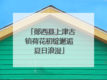 郧西县上津古镇荷花初绽邂逅夏日浪漫