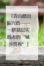 青山踏出振兴路——一群基层实践者的“城步答卷”