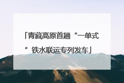 青藏高原首趟“一单式”铁水联运专列发车