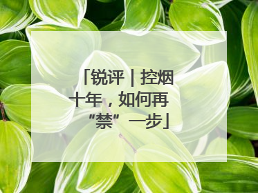 锐评｜控烟十年，如何再“禁”一步