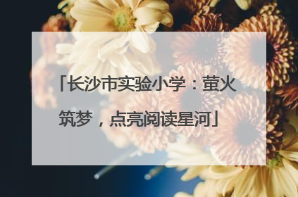 长沙市实验小学：萤火筑梦，点亮阅读星河