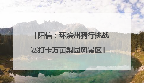 阳信：环滨州骑行挑战赛打卡万亩梨园风景区