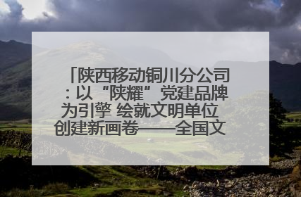 陕西移动铜川分公司：以“陕耀”党建品牌为引擎 绘就文明单位创建新画卷——全国文明单位创建纪实