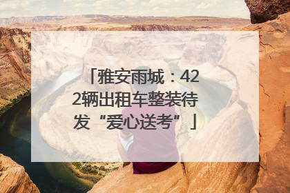 雅安雨城：422辆出租车整装待发“爱心送考”