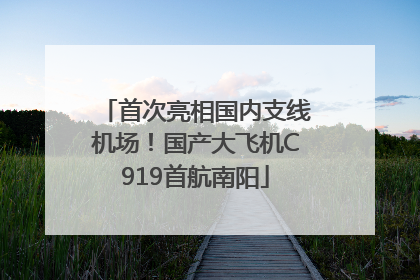 首次亮相国内支线机场！国产大飞机C919首航南阳