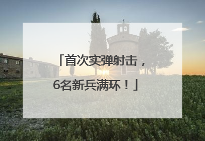 首次实弹射击，6名新兵满环！
