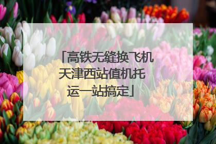 高铁无缝换飞机 天津西站值机托运一站搞定