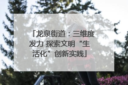 龙泉街道：三维度发力 探索文明“生活化”创新实践
