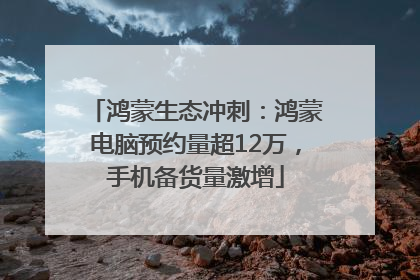 鸿蒙生态冲刺：鸿蒙电脑预约量超12万，手机备货量激增