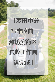 麦田中谱写丰收曲 潍坊滨海区夏收工作圆满完成