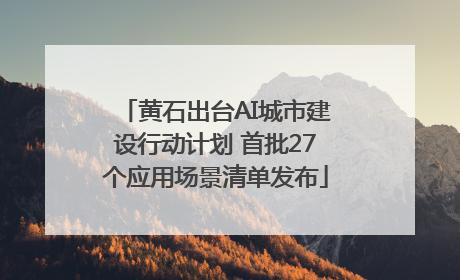 黄石出台AI城市建设行动计划 首批27个应用场景清单发布