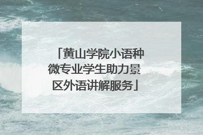 黄山学院小语种微专业学生助力景区外语讲解服务