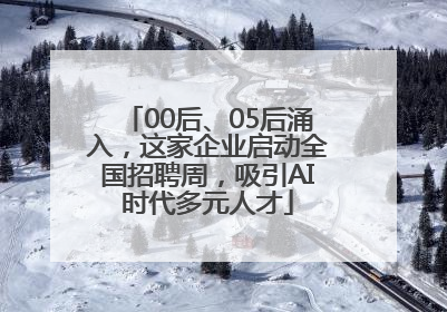 00后、05后涌入，这家企业启动全国招聘周，吸引AI时代多元人才