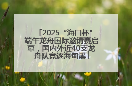 2025“海口杯”端午龙舟国际邀请赛启幕，国内外近40支龙舟队竞逐海甸溪