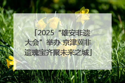 2025“雄安非遗大会”举办 京津冀非遗瑰宝齐聚未来之城