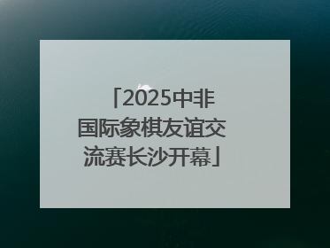 2025中非国际象棋友谊交流赛长沙开幕