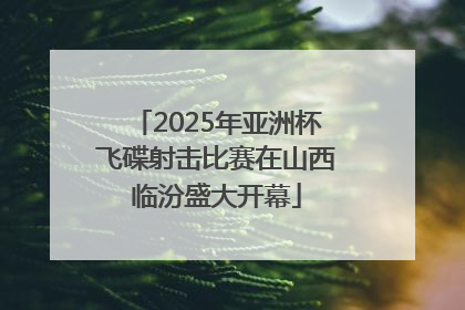 2025年亚洲杯飞碟射击比赛在山西临汾盛大开幕