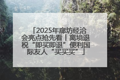 2025年廊坊经洽会亮点抢先看丨离境退税“即买即退”便利国际友人“买买买”