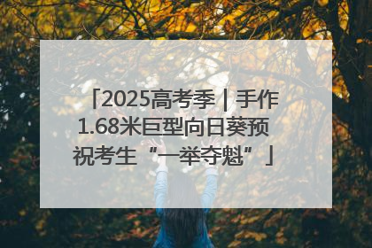 2025高考季｜手作1.68米巨型向日葵预祝考生“一举夺魁”