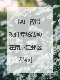 AI+智能硬件专场活动在南京建邺区举办