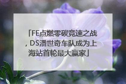 FE点燃零碳竞速之战，DS潘世奇车队成为上海站首轮最大赢家